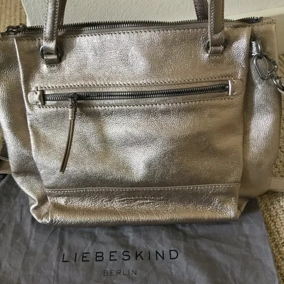 Liebeskind Bags Liebeskind Berlin Gold Metallic Crossbody Purse Handbag Tote Poshmark